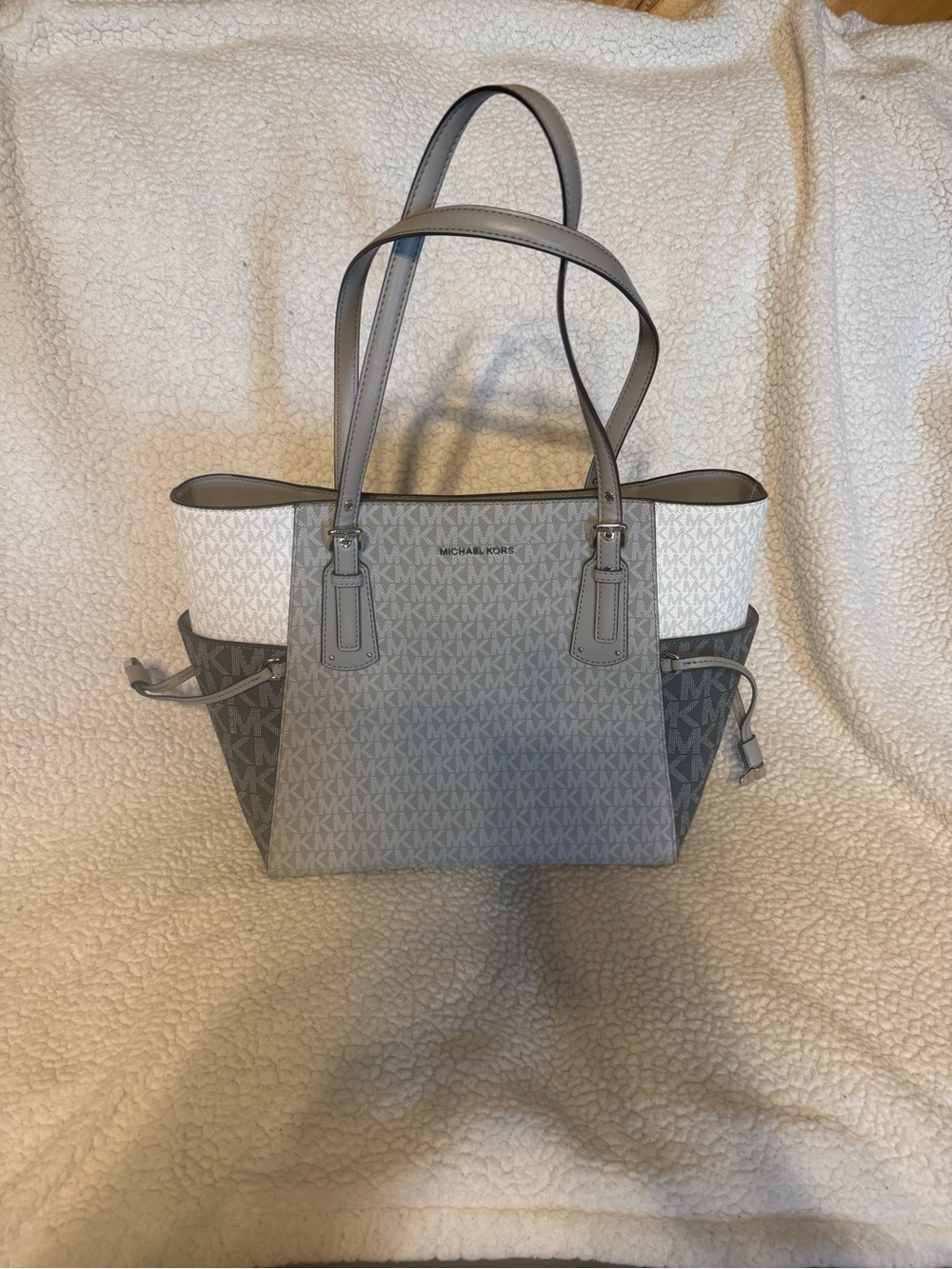 Michael Kors Two-Tone Gray MK Signature Tote